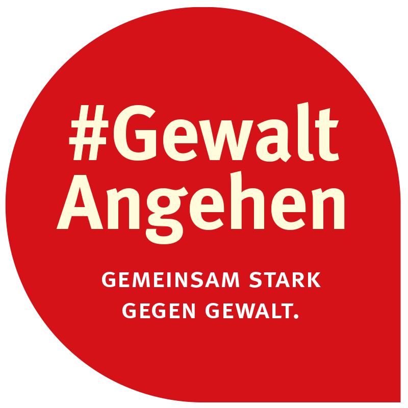 Bubble #GewaltAngehen - Logo der Kampagne